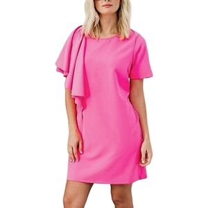 Crosby by Mollie Burch Jeni Dress, Size Small, Flamingo Float Pink